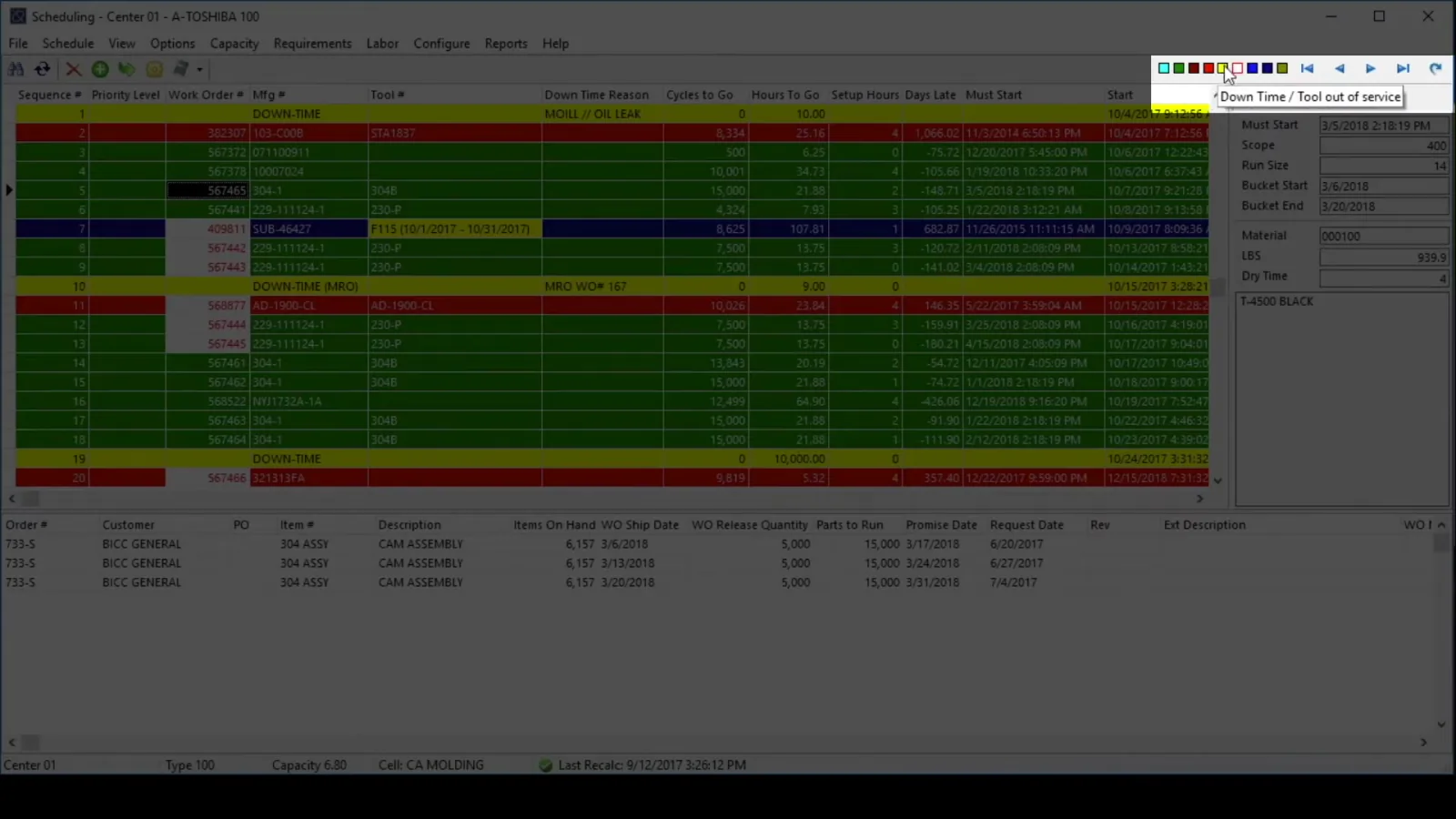 DELMIAWorks drag-and-drop production scheduling board
