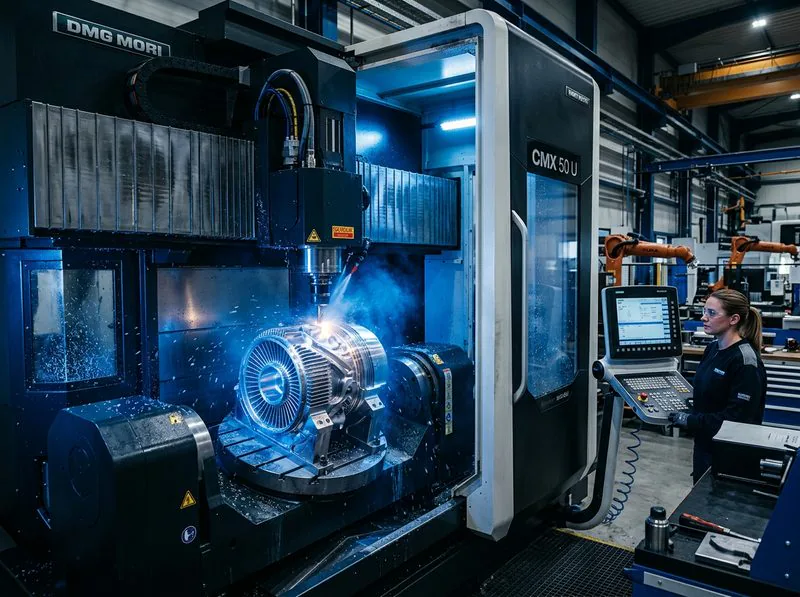 Precision CNC machining operation