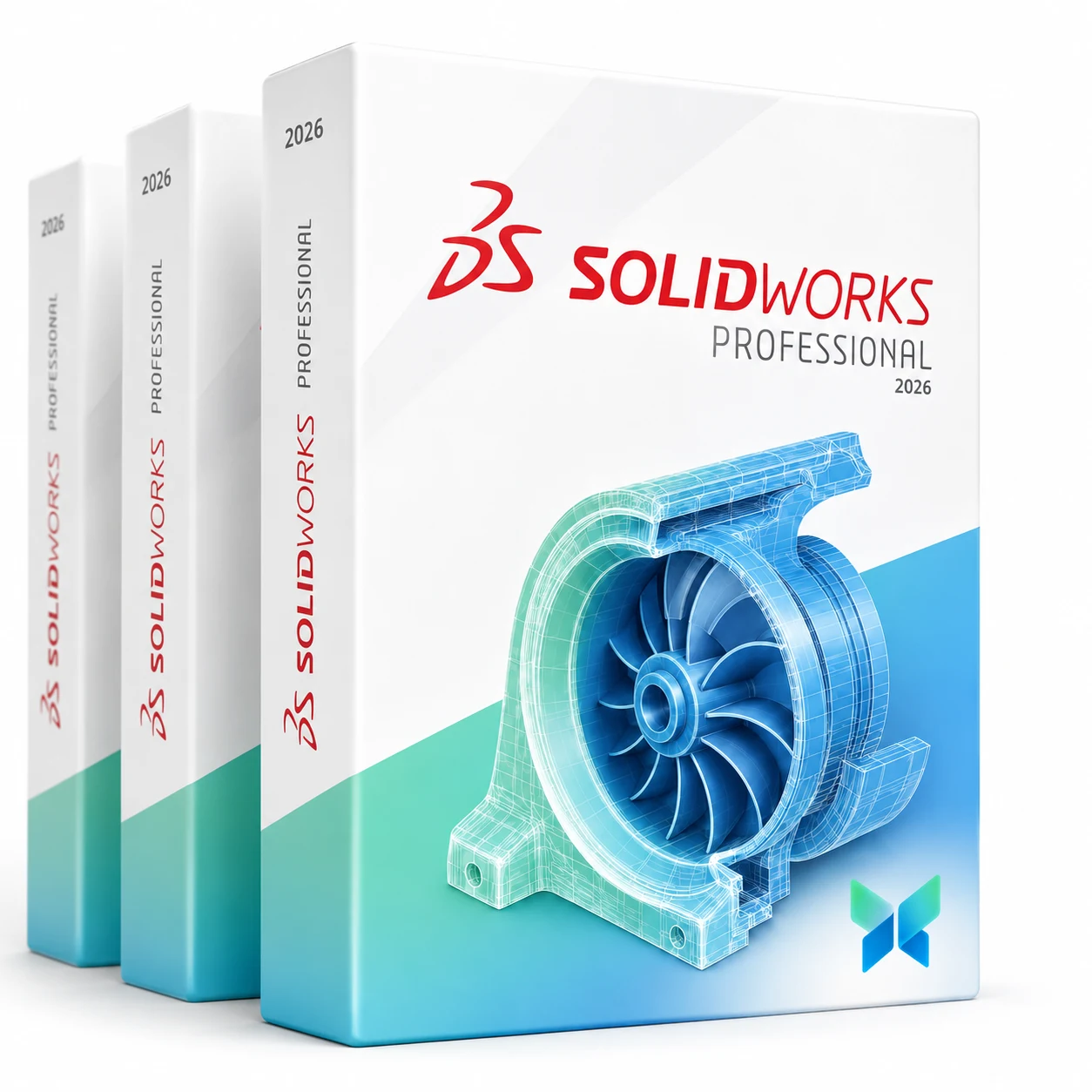 SOLIDWORKS Professional 2026 license boxes