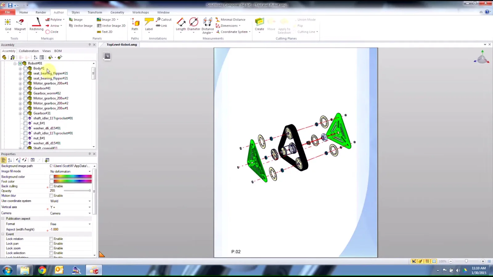 SOLIDWORKS Composer exploded view