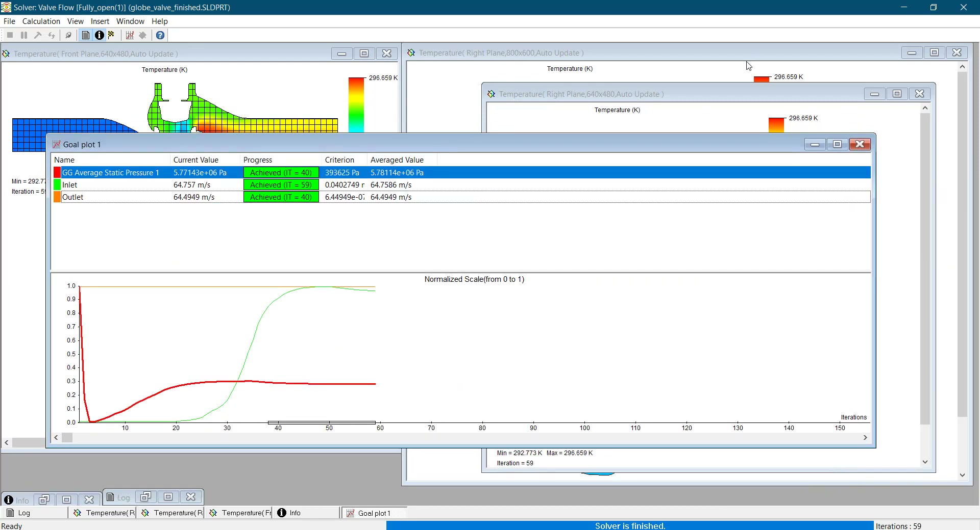 SOLIDWORKS Flow thermal heat map